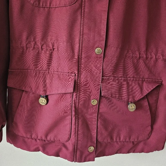 Picture Organic Clothing Burgundy Tan Kate Plaid Lined Ski Coat